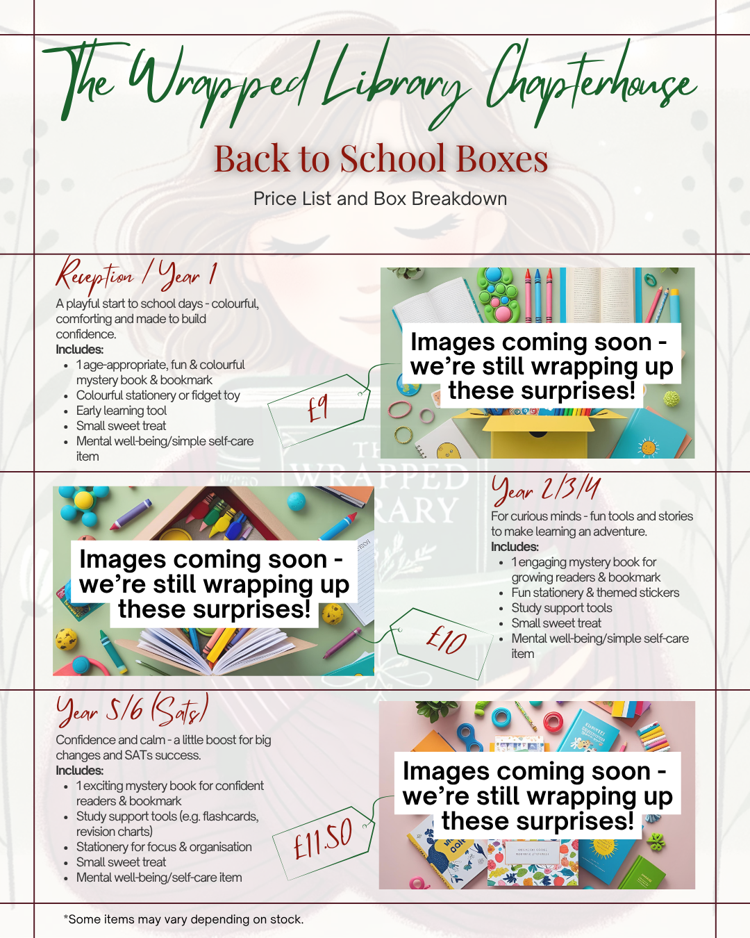 Back to School Book Boxes