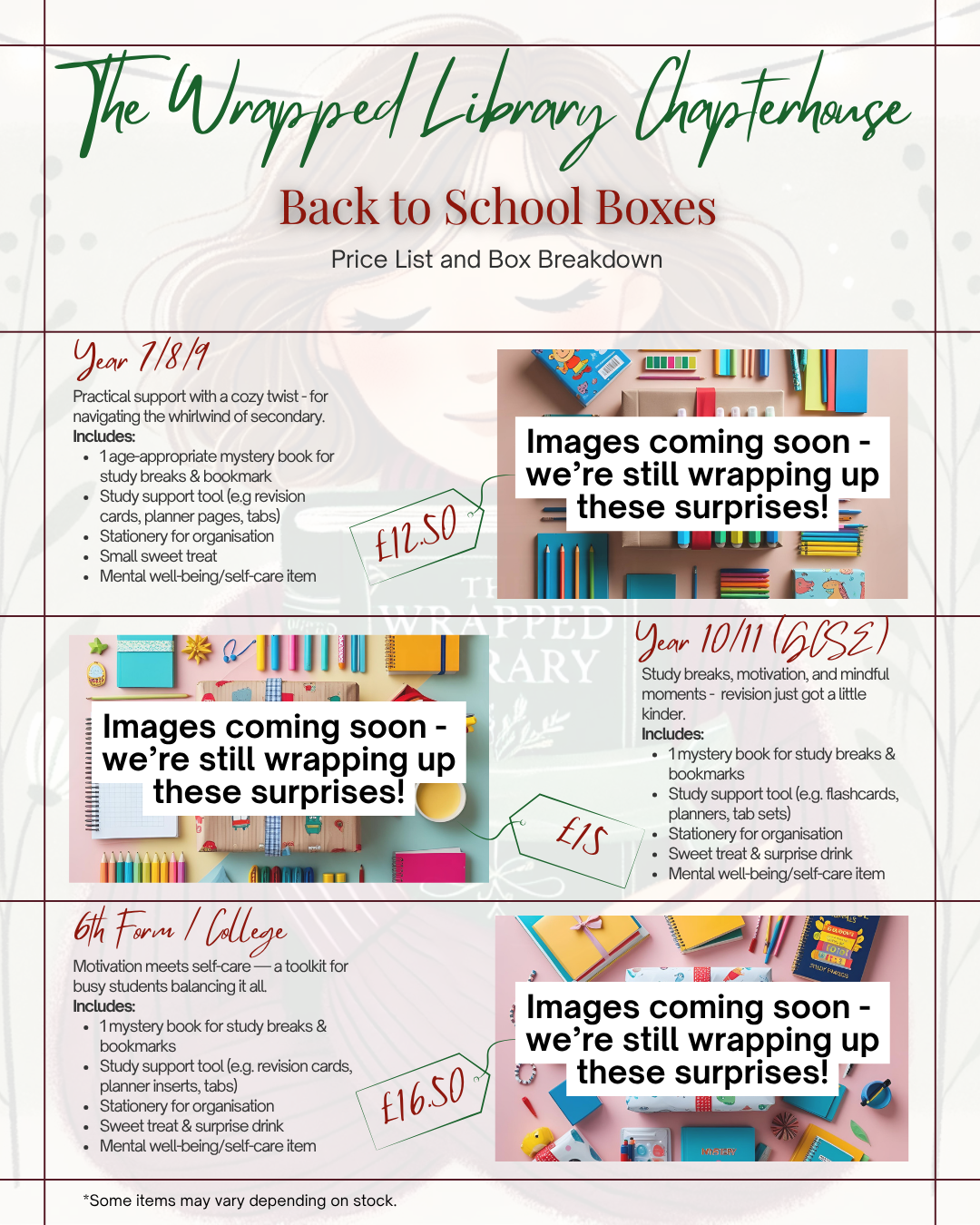 Back to School Book Boxes